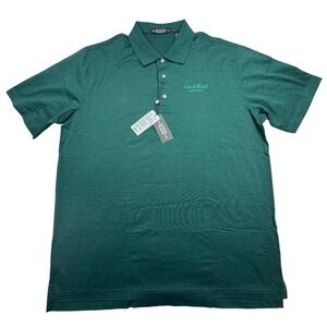 Carnoustie Polo Shirt Mens XL Green Beverly Hills Hotel Bungalows Golf Cotton